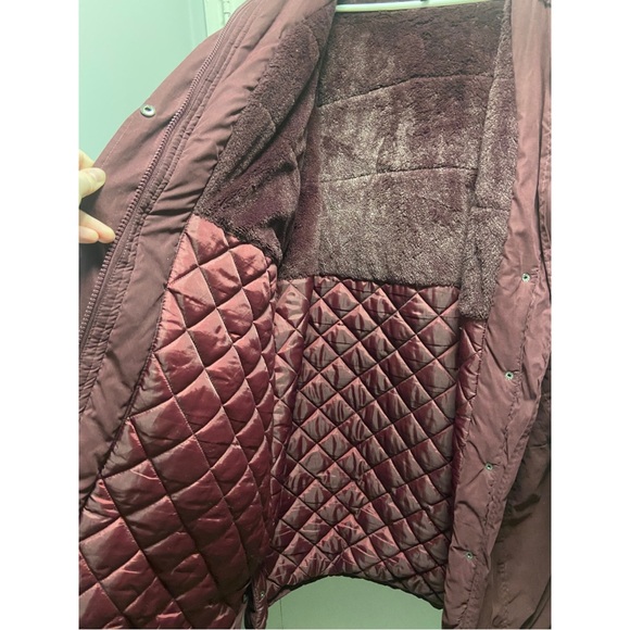 Torrid Parka Coat Plus Size Winter Jacket Purple 3/4Length Drawstring Waist Hood - Picture 5 of 7